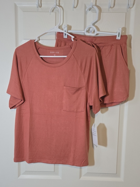 Softies Other - Softies Slouchy Tee Short Set In Copper Rose NWT